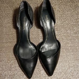Enzo Angiolini Black & Silver Snake Heels